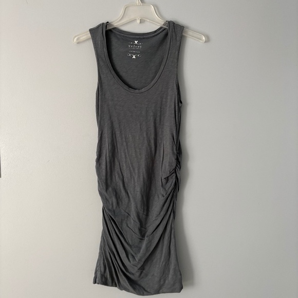 Velvet by Spencer & Graham Vintage Slub Dress - Petite Gray - Picture 1 of 2